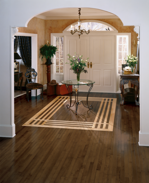 Kennedale Strip Cappuccino Solid Hardwood Room Scene