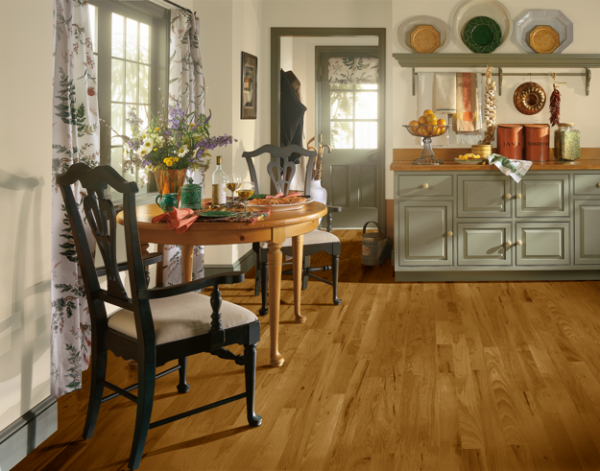 American Treasures Oxford Brown Solid Hardwood Room Scene