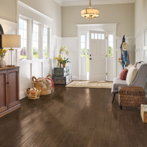 Paragon Otter Brown Solid Hardwood Room Scene